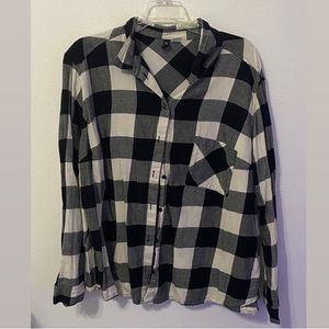 black and white flannel